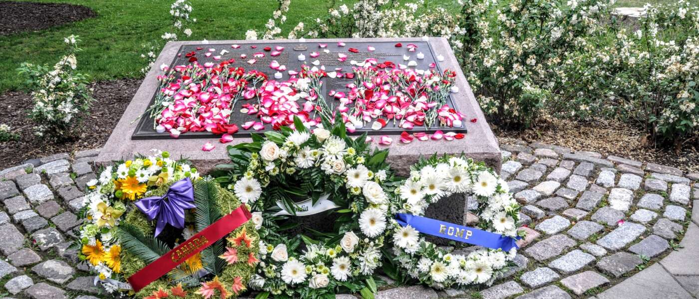 Ottawa memorial flowers. Photo By Susheel Gupta