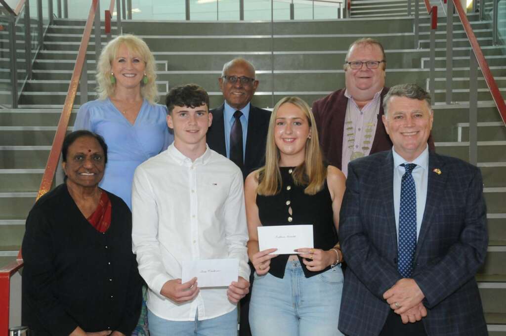 Recipients of Kanishka Air Disaster Award, Coláiste Pobail Bheanntraí High School, Bantry, Ireland; June 21, 2026; photo by Turlapati family