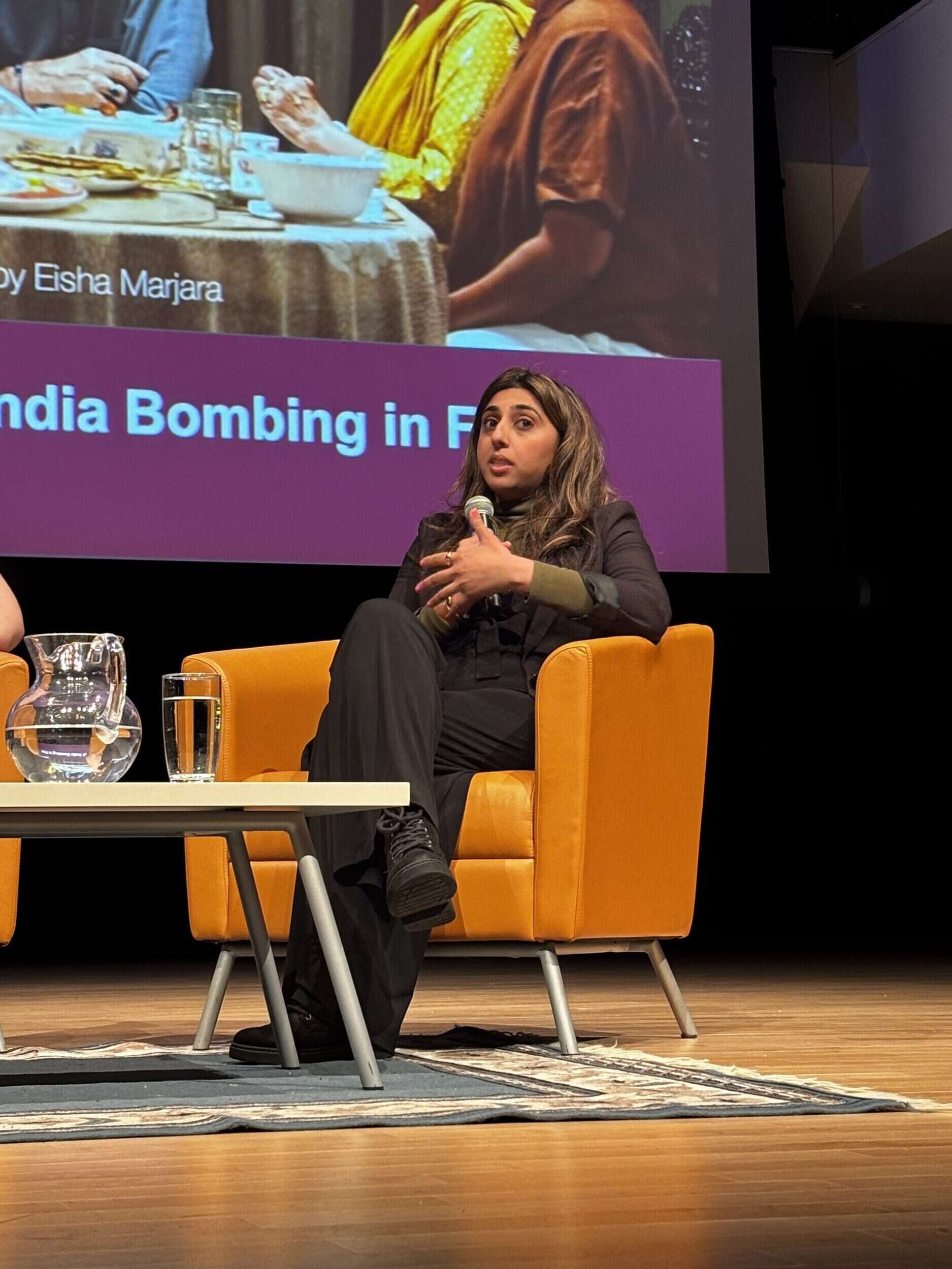 Rippin Sindher speaks during the Filmmaker Q&A; Flight 182 @ 40: Remembering the 1985 Air India Bombings in Film, McMaster University; June 6, 2026