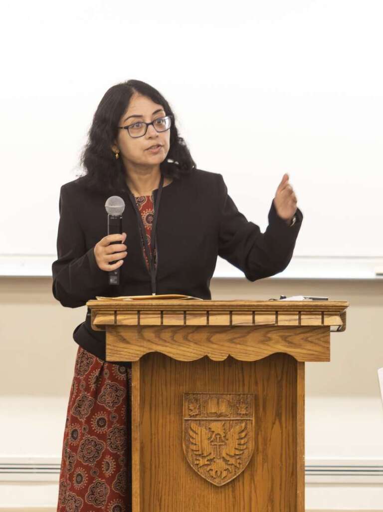 Chandrima Chakraborty at Remembering Air India Flight 182: A 40th Anniversary Conference.